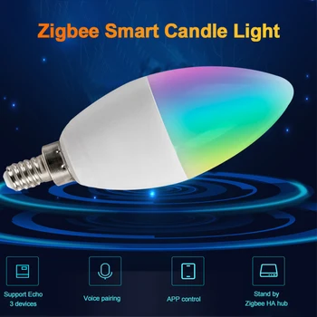 Tuya Zigbee 3.0 Smart Žvakių Lemputė Balsu Su Alexa 
