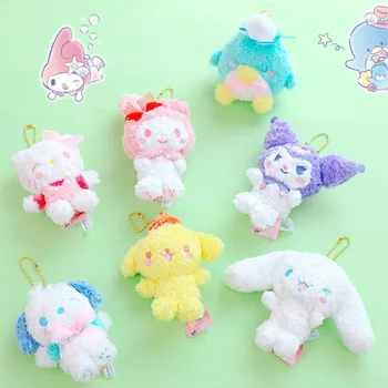 1Pc Naujas Japonų Animie melodija Kuromi PC pliušiniai žaislai, minkšti pudingas šuo pliušinis lėlės maišelį pakabukas keychain mergina dovanos
