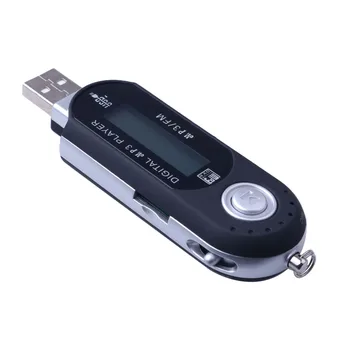 USB, MP3 Muzikos Grotuvas, Skaitmeninis LCD Ekranas Parama 32GB TF Card & FM Radijas Su Mikrofonu Juoda Mėlyna Mp3 Grotuvas