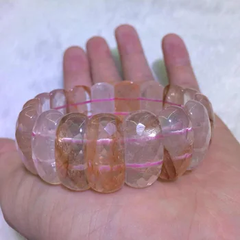 Red crystal kvarco akmens karoliukai apyrankių natūralus akmuo apyrankė 
