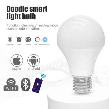 Tuya WiFi Smart Gyvenimo Lemputės, LED Lempos Tuya/Smart Gyvenimo App Kontrolės Pabusti 9W Smart Pritemdomi B22 E27 Lempos Lemputė