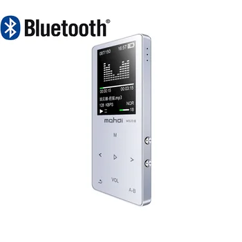 Metalo Bluetooth 4.1 naują MP3 grotuvą Bulit Garsiakalbis su FM radiju/įrašymo E-knygos Portable Slim Lossless Garso walkman