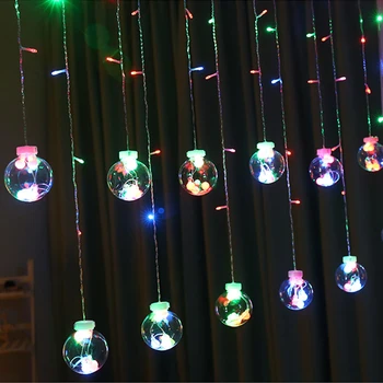 Pasakų Girlianda LED Kamuolys String Žibintai, Vestuvių, Kalėdų Gimtadienio Šventė Dekoro LED Žibintai, Apdailos, Užuolaidų Žibintai