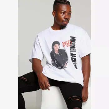 Michael Jackson Marškinėliai michael jackson blogai kelionių T-shirt Retro Roko Trileris Pop Karalius Michael Jackson Suvenyrų Tee Marškinėliai