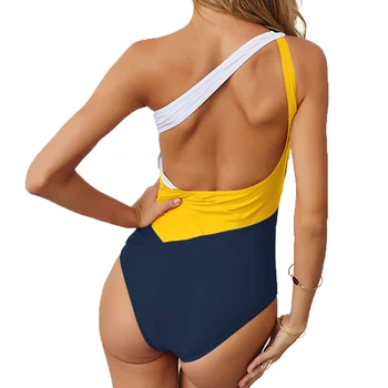 TMELAINE 2020 Mados vientisi maudymosi kostiumėlis Moterims Vasaros S-XL Bodysuit Paplūdimio Stiliaus Moteris Vienos Pečių maudymosi Kostiumėliai Moterims