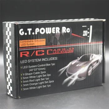RC modelį GT galia 8 LED Mirksi Šviesos Vielos Sistemos, Automobilis HSP94123/94122/94103