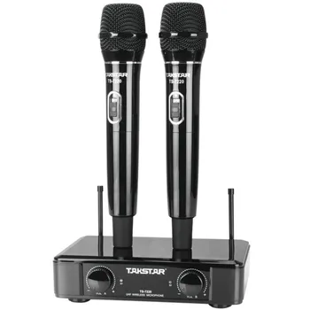 Takstar TS-7220 Wireless Handheld Microphone uhf bevielis mikrofonas namų scenoje veiklos ktv namų juoda/balta