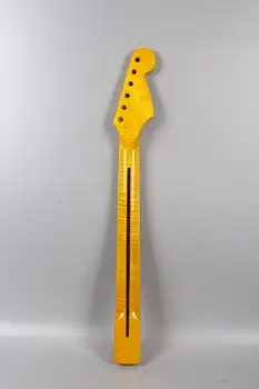 Liepsnos Klevas Elektrinės Gitaros Kaklo 22 Nervintis 25.5 colių Strat Stiliaus Kairės Pusės