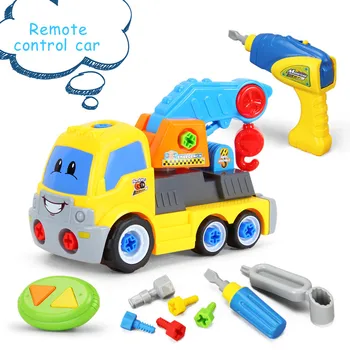 Elektros Nuotolinio Valdymo Surinkti Automobilį Vaikų Švietimo Žaislai, Elektrinis Atsuktuvas Blokų Rinkinius Asamblėjos Automobilių Modelių Kūrimo Rinkiniai