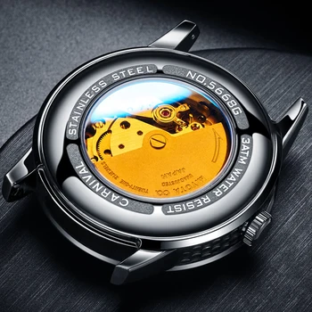Mados MIYOTA Automatinis laikrodis Prabangos prekės KARNAVALAS Mechaninė Žiūrėti Safyras veidrodis Kalendorius Vandeniui Laikrodžiai mens 2020 m.