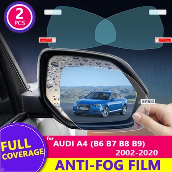 Pilnas draudimas Anti Rūko Rainproof Filmas Audi A4 B6 B7 B8 B9 2002~2020 8E 8H 8K Automobilio galinio vaizdo Veidrodis Apsaugos Reikmenys S4 RS4