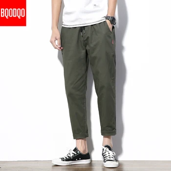 Armijos Žalioji Atsitiktinis Streetwear Ziajać Juoda Hip-hop Fitneso Karinės Japonija Tiesiai Kelnės Vyrams Mados Poilsiu Haremo Kelnės Rudenį