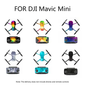 6 rinkinys vandeniui apsauginės plėvelės PVC lipdukas visiška odos aksesuaras DJI Mavic Mini drone, nuotolinio valdymo