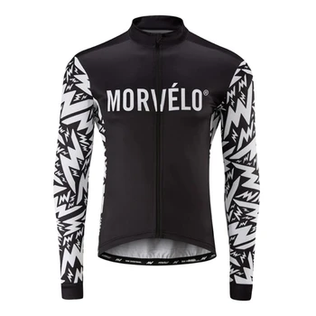 Morvelo dviračių lenktynių komandos apranga žiemos vyrų vilnos ilgomis rankovėmis kalnų keliu dviračių sporto marškinėliai mallot ciclismo hombre