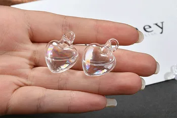 Naujas stilius 10vnt/daug vandens core apdailos 3D animaciją širdelės formos Stiklo karoliukai 