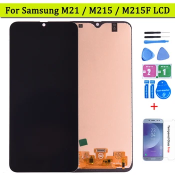 SAMSUNG GALAXY M21 M215 LCD Ekranas su Jutikliniu Ekranu, skaitmeninis keitiklis Surinkimo Samsung M215F/DS lcd