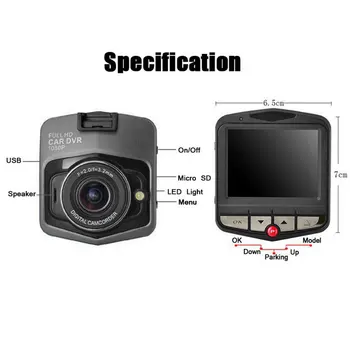 Podofo Mini Automobilių DVR Kamera Brūkšnys Cam Auto Registrator Skaitmeninio Vaizdo įrašymo Stovėjimo Diktofonas Naktinio Matymo G-sensorius Brūkšnys Cam skaitmeniniai vaizdo įrašymo įrenginiai