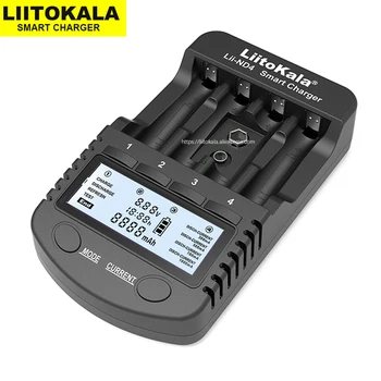 Originalus LiitoKala Lii-ND4 NiMH/Cd įkroviklis aa aaa įkroviklis LCD Ekranas ir Bandymo baterijos talpa 1,2 V aa, aaa ir 9V baterijos
