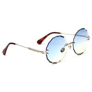Kachawoo mėlynos spalvos gradientas objektyvas akiniai nuo saulės moterims spalva objektyvas juodos rudos, apvalios saulės akiniai ponios karšto pardavimo moterų dovanos