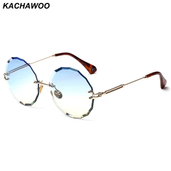 Kachawoo mėlynos spalvos gradientas objektyvas akiniai nuo saulės moterims spalva objektyvas juodos rudos, apvalios saulės akiniai ponios karšto pardavimo moterų dovanos