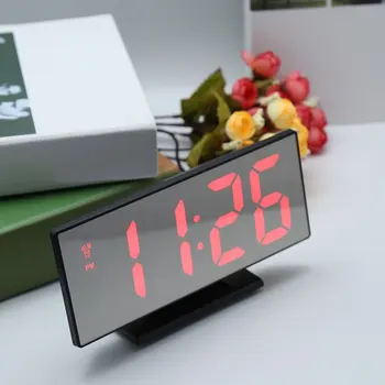 Daugiafunkcis Dideliais Skaitmeninis LCD Žadintuvo Atidėjimo Laiko Rodymas Naktį Led Stalas Stalas 