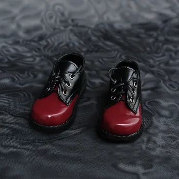 D01-P169 vaikų rankų darbo žaislas 1/3 1/4 Lėlės Priedai BJD/SD lėlės raudona juoda nėrinių-up studentų batai 1pair