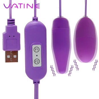 VATINE USB Vibratoriai Multispeed Suaugusiųjų Produkto tikroviškas Dildo 12 Dažnio 2 Formų Vibruojantys Kiaušiniai Sekso žaislai moterims, moteriška