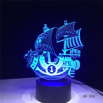 Vieną Naktį Žibintai TŪKST. SUNNY Modelis 3D Lempos Vaikai Miegamojo Puošimas Laivo Žibintai Su Nuotolinio Valdymo Vaikams Kalėdų 358