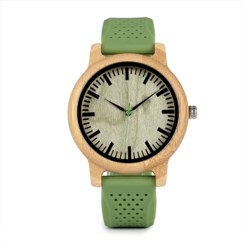 BOBO PAUKŠČIŲ Bambuko Vyrai Žiūrėti Atsitiktinis Moterų Kvarcinis Laikrodis Silikoninė Juosta reloj mujer marca famosa