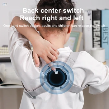 Unisex Vaikų Laikysenos Korektorius Atgal Tiesiai Pečių Petnešomis Dirželis Teisingai LED Ekranas Laikysena Diržo Pažangios Jutiklio Priminimas