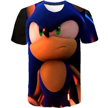 2020 m. Vaikų Berniukų marškinėliai Topai Vaikų vasaros karšto pardavimo Sonic the Hedgehog Trumpas Rankovės marškinėliai Tee viršūnes Berniukai viršgarsinio 3D Drabužiai