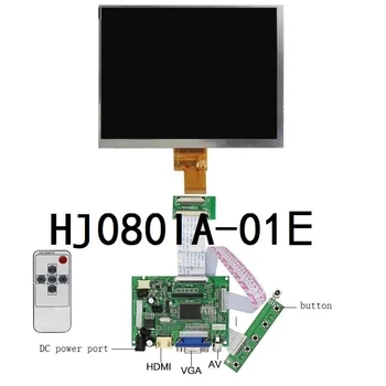 Yqwsyxl 8 colių IPS 1024*768 tablet HD ekranas, LCD ekranas HJ080IA-01E HE080IA-01D Vairuotojo Lenta HDMI Control Stebėti Aviečių