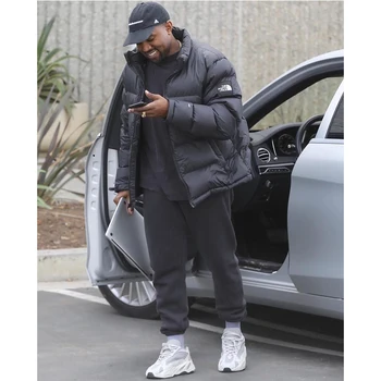 Kanye West Sweatpants Vientisų Spalvų Sezonas 6 Kelnes Aukštos Kokybės Plus Aksomo Kelnės Kardashian Kelnės