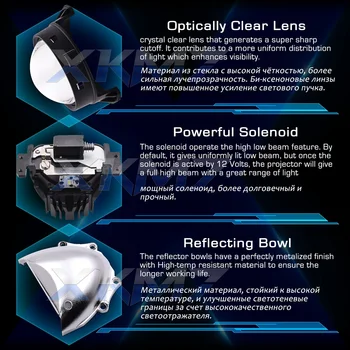 Bi-LED Lęšiai, Skirti priekinis žibintas 3,0 colių Tiuningas, Automobilių Universalus Projektorius Angel Eyes Objektyvas 40W 5500K Šviesos Rinkinys, Priedai, Modifikuoti LHD