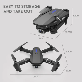 Naujas RC Drone Quadrocopter su 4K vaizdo Kamera WIFI FPV Gyventi Platus Kampas, HD Aukštis turi Dvigubą kamerą, Sulankstomas Quadcopter Dron Žaislas