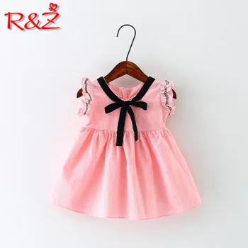 R&Z vaikų suknelė 2019 m. vasarą naujų mažų plaukioja rankovėmis vaikų suknelė medvilnės peteliškę saldus mergaičių koledžas vėjo suknelė