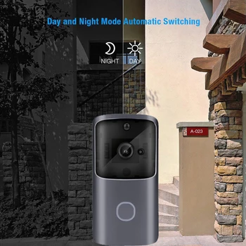 Belaidžio HD Vaizdo WIFI Doorbell PIR Infraraudonųjų spindulių Naktinio Matymo Vaizdo Kamera, Nuotolinio Namų Stebėjimo Domofonas Neperpučiamas Doorbell