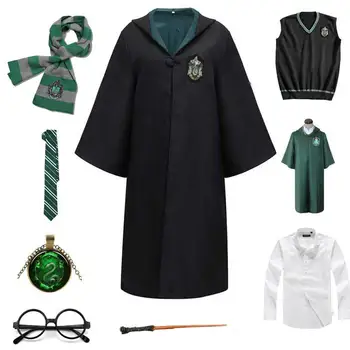 Vyrų, Moterų Apdaras Apsiaustu, Žalia Quidditch Drabužių Magija Mokyklos Grupė Vienodas Cosplay Helovinas Kostiumas