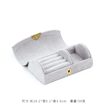 Naujas kreivumas papuošalų dėžutė aukštos kokybės zawalcowany aksomo kelionės nešiojamų papuošalų laikymo krepšiai, apyrankės auskarai papuošalai dėklai