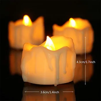 12 Vienetų Nuotolinio Valdymo Mirgėjimas Flameless LED Arbata šviesos Arbatos Žvakių Šviesos Šalis, Vestuvių Candels Saugos Namų Puošybai