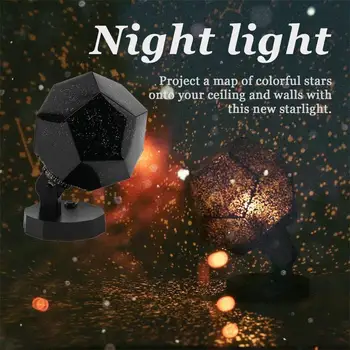 LED Nakties Šviesos Projektorius, Žvaigždėtas Dangus, Žvaigždės, mėnulis Meistras Vaikams, Vaikams, Kūdikių Miego Romantiška spalvinga Projekcija Led lempos