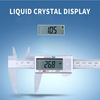 Skaitmeninis Tikslios LCD 150mm Suportas Vernier Suportas Gabaritas Valdovas Elektroninių 6