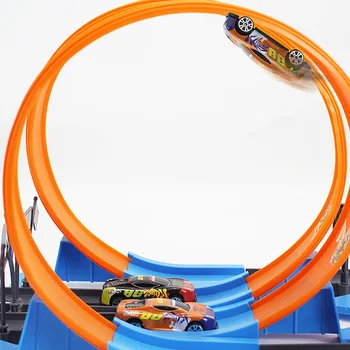 Išstūmimo kelio modelio automobilių Lenktynių žaislas Vaikams, vaikų Konkurencingą žaislai Gumos juostos galia 4 pavaras Lizdą automobilio su 