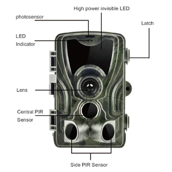 C801A Medžioklės Takas Kamera Naktinio Versija Laukinių Kameros 16MP Kameros&Vaizdo IP6 Vandeniui 0.3 s Sukelti Laukinės gamtos vaizdo Kameromis