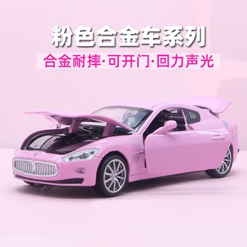 1:32 rožinė lydinio sporto automobilio modelį valgyti vištienos paties modelio vaikų žaislas automobilio modelį dovanos