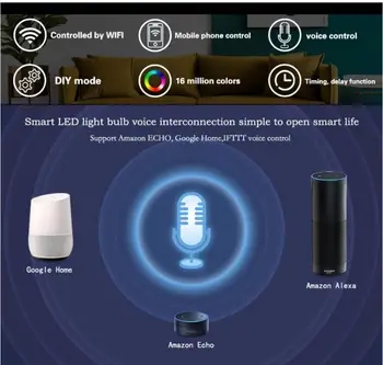 Smart Life 5W RGB+CW WiFi Smart Home Lemputės, LED Lempos Taurės Parama 