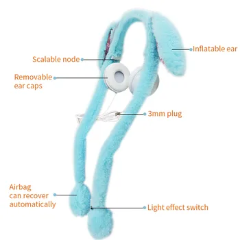 Mielas Triušis Laidinė laisvų Rankų įranga Kompiuterinių Žaidimų Ausinės Mergina Over-Ear Stereo Ausines, iPhone, 