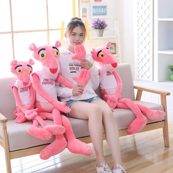 1pc 55cm kawaii Pink Panther su T-shirt Pliušiniai Žaislai Mielas Vaikams, Lėlės, Minkšti Minkšti Karšto Anime Žaislai, Gimtadienio Dovana Kūdikiui