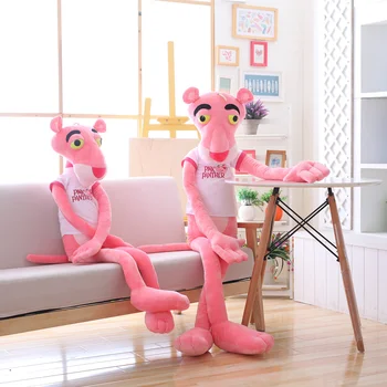 1pc 55cm kawaii Pink Panther su T-shirt Pliušiniai Žaislai Mielas Vaikams, Lėlės, Minkšti Minkšti Karšto Anime Žaislai, Gimtadienio Dovana Kūdikiui
