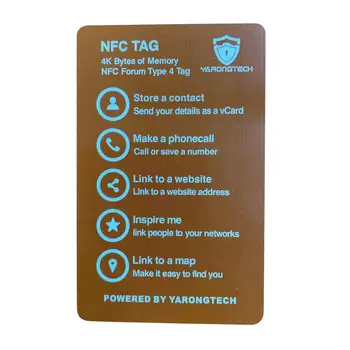 NFC Vizitinę kortelę 4K Sukurti savo NFC vizitinės kortelės, darbo su Samsung S4/nexus 5/Nexus4/10 visi NFC įrenginys